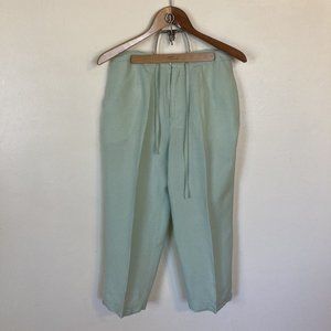 Womens Crazy Horse Liz Claiborne Size 10 Linen Blend Lime Green Pants